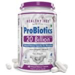 HealthyHey Nutrition Probiotic 20 Billion Cfu Supplement with Delayed - Release Capsules for Temperature Stable, Digestion, and Immune Health - (60 Capsules)