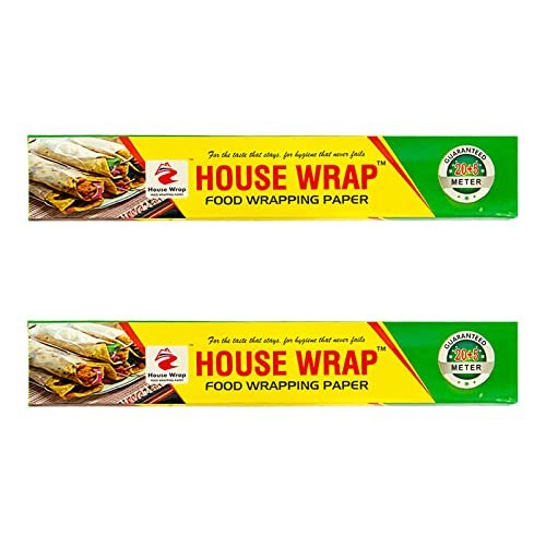 House Wrap Food Wrapping Paper Roll for Food Packing, 25 Meter (Pack of 2) Food Wrapping Paper, Premium Food Wrap Paper for Kitchen, Packing, Storing Food
