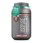 Isopure Whey Protein Isolate Powder with less than 1.5gm of Carbs and Vitamins for Immune Support - 1 kg Cookies & Cream, Vegetarian protein for Men & Women. Offer Pack