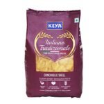 KEYA Gourmet Conchiglie Shell Durum Wheat Pasta 400 Grams x 1,unflavored