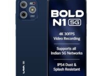 Lava Bold N1 5G (Royal Blue, 4GB RAM, 64GB Storage) |Bigger 6.75" HD+ Notch Display | Octacore 5G Processor | 13 MP AI Camera |5000 mAh Battery| IP54 Rated Dust & Water Splash Proof