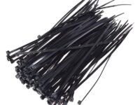 Natation Heavy Duty Strong Teeth Grip Nylon Self Locking Cable Ties, Cable Straps, Standard Cable Tie, Zip Wire Fastener Organizer Tie, Cable Organiser (4 Inch, Pack of 100) - Black