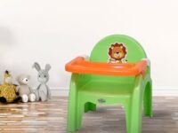 Prima Detachable Baby Desk Plastic Chair 130 High Chair Eating Feeding Booster Seat with Detachable Tray, Green