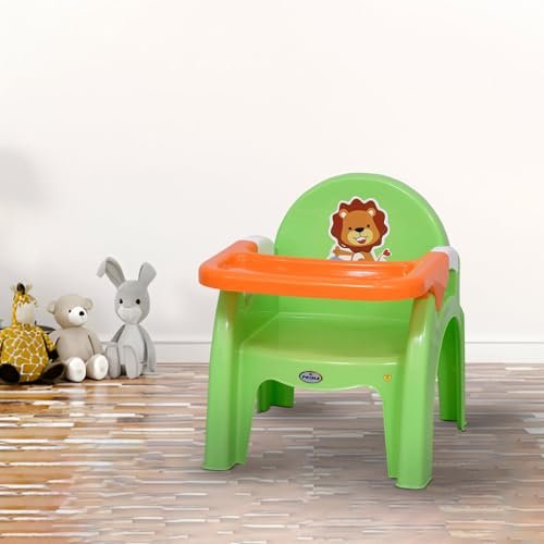 Prima Detachable Baby Desk Plastic Chair 130 High Chair Eating Feeding Booster Seat with Detachable Tray, Green