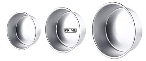 Prime Bakers and Moulders Round Cake Baking Pan Aluminum Tin Mold for Oven (4,5,6 Inch)