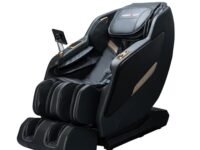 RoboTouch EconoPremium Ultra Luxury Massage Chair: Touch Control, SL Track, Zero Gravity, Zero Space, Wireless Charging, Airbag Massage, Back Heating – Ideal for Elderly Comfort. (Grey+Black)