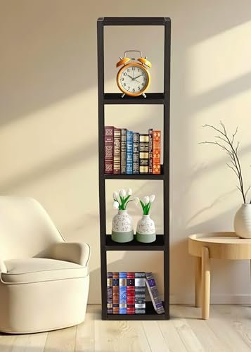 SBF Furniture Engineered Wooden Book Rack,Space Saver Book Shelf for Home Living Room and Office Table Top Free Standing Organizer,Laminated Finish Modern Book Shelve (New_Mini_Ghodo_BK)