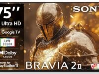 Sony 189 cm (75 inches) BRAVIA 2M2 Series 4K Ultra HD Smart LED Google TV K-75S25BM2-2 Years Warranty for Limited Period