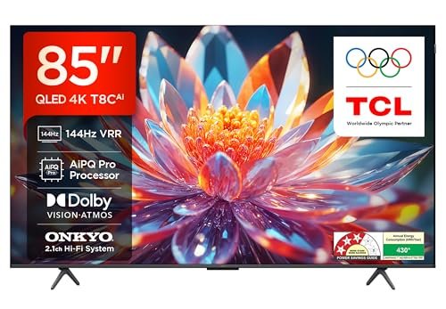 TCL 215 cm (85 inches) 4K Ultra HD Smart QLED Google TV 85T8C