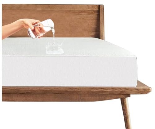 Trance Cotton Feel Terry 72 x 70 inch Ultra Soft Waterproof Mattress Protector | Breathable - Hypoallergenic Fitted Style Mattresses Cover (72x70 inch | 6x5.8 feet, White - Pack of 1)