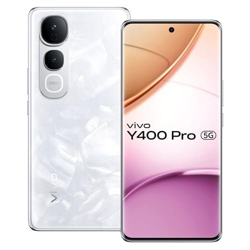 Vivo Y400 Pro 5G (Freestyle White, 8GB RAM, 128GB Storage) with No Cost EMI/Additional Exchange Offers