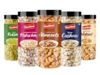 YUM YUM Dry fruits combo 150g Each Pack of 5 Badam, Kaju, Pista, Kishmish & Akhrot 750g - Almonds, Cashews, Pistachios, Raisins, Walnuts