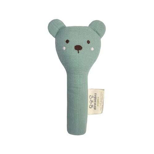 abracadabra Hand Rattle Soft Toy for Babies, Lightweight & Easy-to-Hold Baby Rattle, Gentle Sound for Sensory Play,Safe & Soft Newborn Toy, Ideal for 0+ Months, Cute Animal Design, Perfect for Early Development & Gifting - Bear