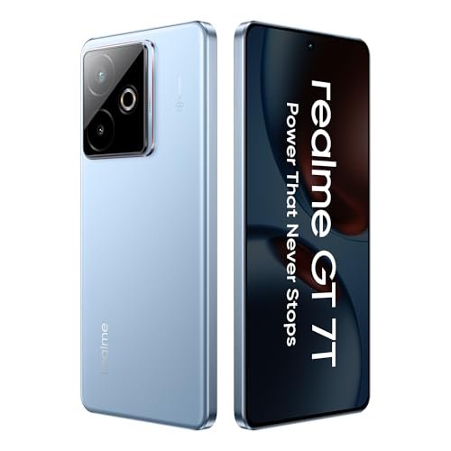 realme GT 7T (IceSense Blue,12GB+256GB)| MediaTek D8400 MAX | Strongest Battery Combo 7000mAh + 120W | AI 4K 60FPS Travel Camera | 360° Cooling IceSense Design with Graphene | 6000 nits Display
