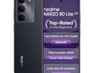 realme NARZO 80 Lite 5G (Onyx Black, 4GB+128GB) | 6000mAh Long-Lasting Battery | MediaTek Dimensity 6300 5G | AI Assist | IP64 Rated Water & Dust Resistance | Military-Grade Durability