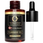 100% Plant Based Organic Flaxseed Oil for Hair | Cold Pressed & Unrefined Linseed Oil for Hair Growth | Reduce Dandruff, Acne & Hair fall | Natural Flax Seed Oil for Aromatherapy