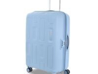 American Tourister Medium Ivy 2.0-8 Wheel, 68 CM Hard PP Check-in Suitcase for Travel/Trolley Bag for Travel/Travel Bag with Combination Lock & Smooth Sliding Double Wheel - Blue Frog