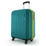 Safari Genius Alley Cabin Trolley Bag, Hard Case Polypropylene, 4 Spinner Wheels, 360 Degree Wheeling Carry on Luggage, Suitcase for Travel, Teal Green, 55 cm