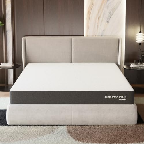SleepyHug Ortho Dual Comfort Plus Mattress | 5-Inch Reversible Design with Hard & Soft Foam | AirCell Grid Support for Back Pain Relief | 75x60x5 Inch (Queen, Grey) | 7-Year Warranty