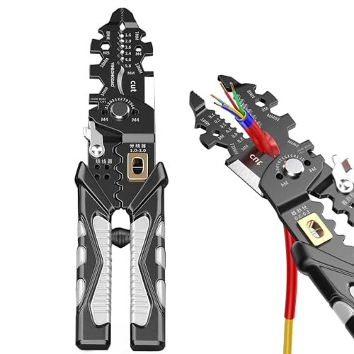 25-in-1 Multifunction Wire Strippers Electeical, 8 inch Wire Crimping Tool, Wire Cutter, Professional Electrician Pliers Tools and Cable Stripper for Cutting, Stripping, Shearing