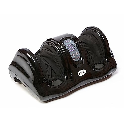 AGARO 33158 Electric Shiatsu Foot Massager Machine with Kneading & Rolling Function, for Pain Relief & Improving Blood Circulation, Suitable for Home Usage, Black