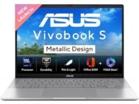 ASUS Vivobook S14, Intel Core Ultra 7 255H, 16GB RAM, 512GB SSD, FHD+ 14", Windows 11,Office Home 2024 M365 Basic (1Year)*, Cool Silver, 1.4Kg, S3407CA-LY084WS, Intel Arc iGPU, Metallic Design Laptop