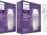 AVENT Plastic Philips Breast Milk Storage Bags - 50 Bags|Ultimate Protection for Your Breast Milk|Can be stored in The Fridge or Freezer|Pre-sterilized for immediate use|SCF603/50,Zipper