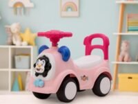 Amazon Brand - Jam & Honey Ride-on Car for Kids | for 24+ Months | Push Car with Backrest | Under Seat Storage | Indoor or Outdoor Toy | BIS Approved | Safe and Fun Toy (Pink)