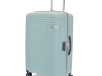 American Tourister Large Liftoff+ with TSA Lock & 8 Wheel, 79 CM Hard PP Check-in Suitcase for Travel/Trolley Bag for Travel/Travel Bag with Double Wheel for Women & Men - Seafoam Blue