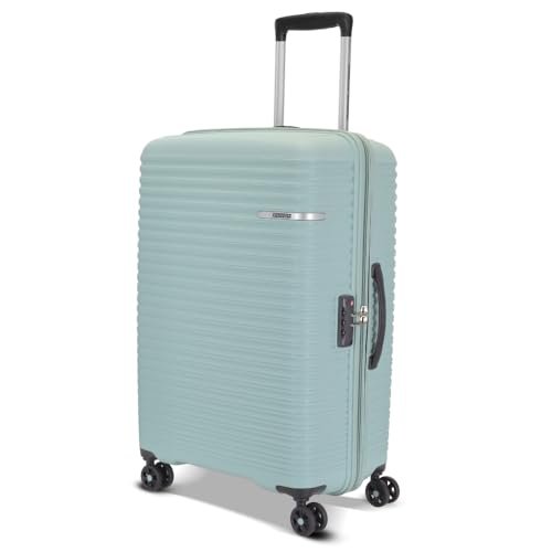 American Tourister Large Liftoff+ with TSA Lock & 8 Wheel, 79 CM Hard PP Check-in Suitcase for Travel/Trolley Bag for Travel/Travel Bag with Double Wheel for Women & Men - Seafoam Blue