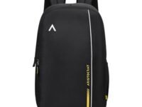 Aristocrat Nova 15L Laptop Backpack for Men & Women with Bottle Pocket | Padded Shoulder Straps, Multi Compartments | Travel & College Bag | Dark Black