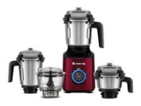 Atomberg Zenova Mixer Grinder | Unique Coarse Mode for Silbatta-like Texture | Intelligent BLDC Motor | Safety Features | 4 Jars including Chopper | Hands-Free Operation (Red Wine)