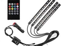 AutoBizarre 12 LED Multicolor Music Controlled Sound Activated for Car Interior Atmosphere Light (Works with All Cars)