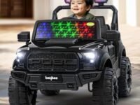 Baybee Bronco Battery Operated Jeep for Kids, Ride on Toy Kid Car with RGB Windshield Light & Music | Electric Jeep Battery Car | Baby Big Cars for Kids to Drive 3 to 8 Years (Bronco Black)