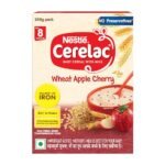 CERELAC Baby Food Cereal | No Preservatives | Wheat Apple Cherry for 8 to 24 Months Baby | Source of Iron & Protein for Babies | Instant Cereal | 350g