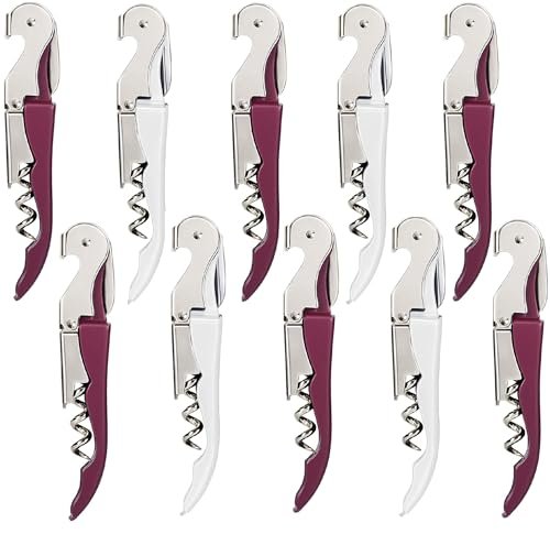 Corslet Professional Waiter Corkscrew Wine Openers Set (10 PCS),Upgraded with Heavy Duty Stainless Steel Hinges Wine Key for Restaurant Waiters, Sommelier, Bartenders