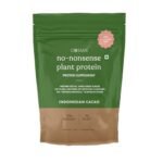 Cosmix No-Nonsense Plant Protein | 24 Protein/Serve, 1Kg Pouch | Indonesian Cacao (Chocolate) | Plant Based Protein, Pea & Rice Isolate | Clean, Easy to Digest | All Essential Amino Acids