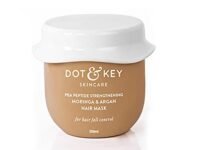 DOT & KEY Pea Peptide Strengthening Hair Mask With Moringa & Argan | For Hair Fall Control, Dry and Frizzy Hair | Smoothening for Women & Men, 200 Millilitre