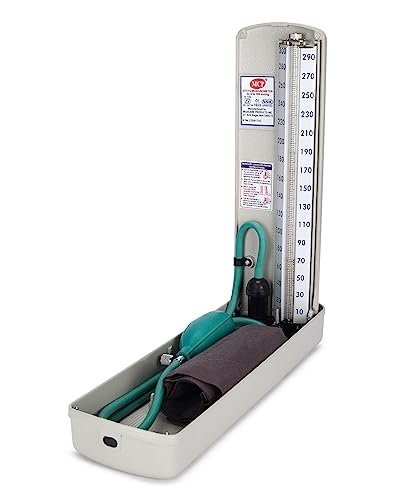 Dr. Care Deluxe Mercury Sphygmomanometer Accurate Arm Blood Pressure Monitoring With Precision, For Professional & Personal Use, Blood Pressure Apparatus With Adult, White