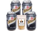 FOOD LIBRARY THE MAGIC OF NATURE Schweppes Soda Water Can(Imported),300Ml-Pack Of 4 + Food Library Roasted Salted Peanuts,200G