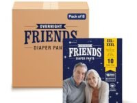 Friends Overnight Adult Diapers Pant Style | 80 Count (XX- Large) | Waist 34-65 Inch; 86-165 cm with odour lock | Unisex | Leakproof | Elastic Waist and Anti-Bacterial Absorbent Core