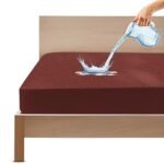 GADDA CO Cotton Feel Waterproof Mattress Protector for Double Bed | Ultra Soft Terry Fabric, Breathable & Hypoallergenic | Fits 78x48 inch (6.5x4 ft) Mattress | Coffee, Pack of 1