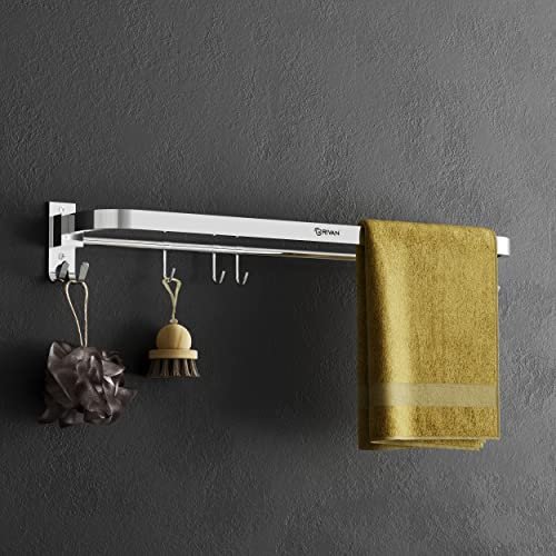 GRIVAN 24 Inch Wall Mounted Stainless Steel Towel Rod for Bathroom, Towel Racks and Bars