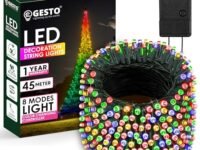 Gesto Multicolor Led Serial String Lights – 8 Modes Changing Controller, Waterproof Fairy Lights for Home, Christmas, Deepawali & Diwali Decoration Lights for Balcony Outdoor – (45 Meter | Pack of 1)