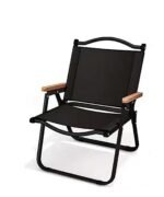 Ginoya Brothers Foldable Chair Portable Camping Chairs Outdoor Furniture Portable Folding Chair Great For Camping Picnic Park. (Black Medium) - Alloy Steel