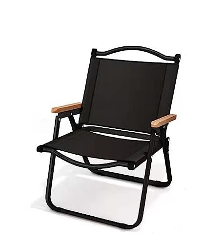 Ginoya Brothers Foldable Chair Portable Camping Chairs Outdoor Furniture Portable Folding Chair Great For Camping Picnic Park. (Black Medium) - Alloy Steel