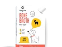 Goofy Tails Lamb Bone Broth for Dogs(100 Ml X 10 Packs), Human Grade, Preservative Free, Gut Friendly Dog Food Topper, Dog Supplements with Natural Collagen