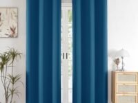 HOMEMONDE Blackout Curtain 8 Feet Set of 2 - Thermal Insulated & Room Privacy Long Door Curtains, Solid Blue 90% Light Blocking Curtains 96 Inch Long - (243L x 118W CM)