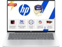 HP OmniBook 5 OLED (Previously Pavilion), Snapdragon X Processor (16GB LPDDR5x, 1TB SSD) 2K, 14''/35.6cm, Win11, M365 Basic(1yr)* Office24, Silver, 1.35kg, he0015QU, Light-Weight, Next-Gen AI Laptop