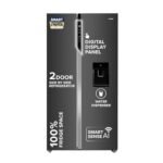 Haier SmartChoice 596L 3Star 2-Door Water Dispenser Side by Side Frost Free Refrigerator|Convertible|Smart Sense AI | Expert Inverter|Digital Display Panel (2025 Model, HRS-682WGKU1, Graphite Black)
